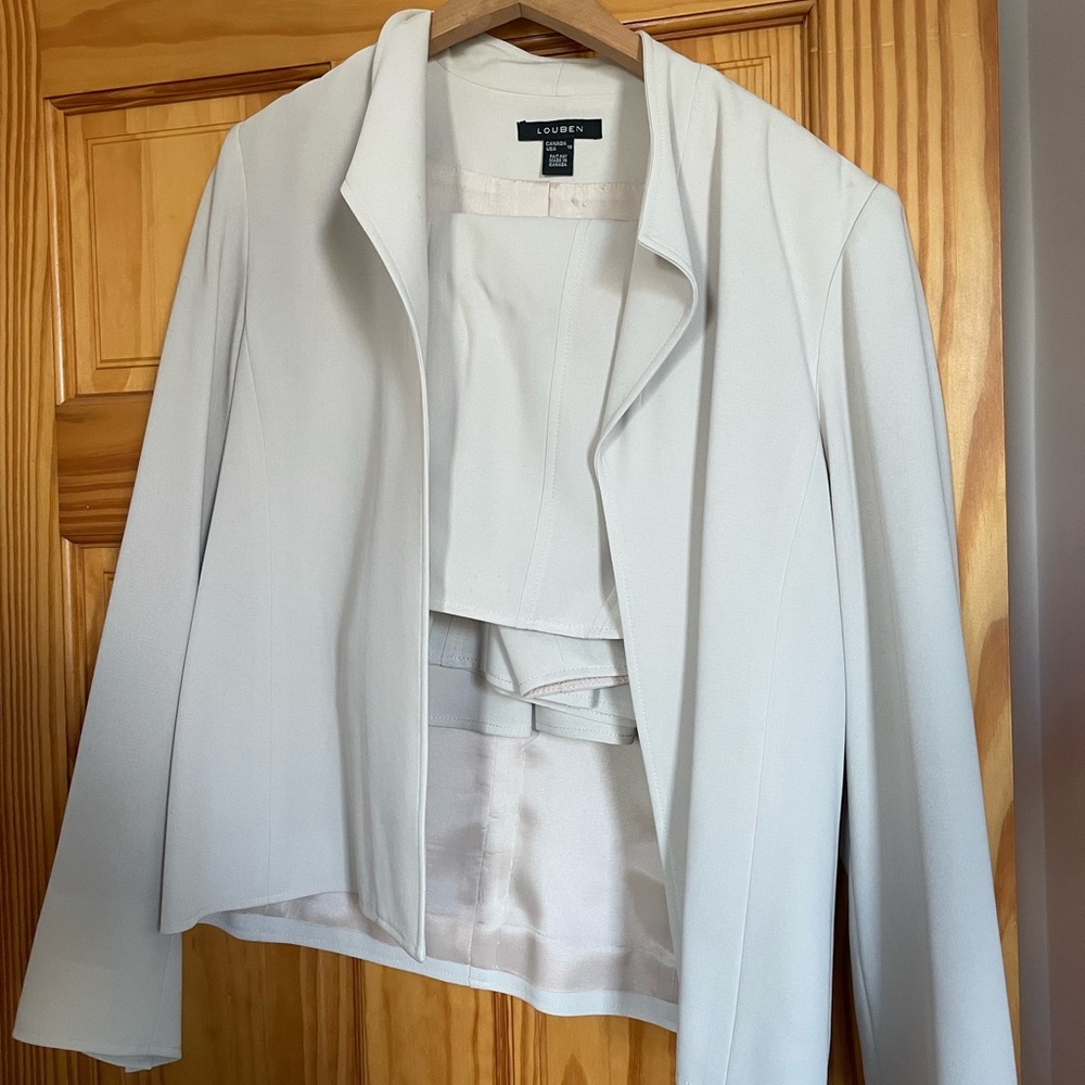 Beautiful Cream Louben Skirt Suit
